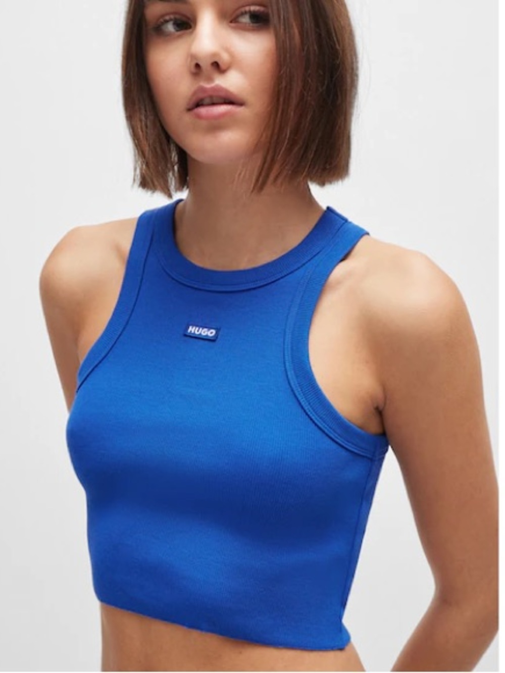 HUGO Baby Ribbed Cropped Tank